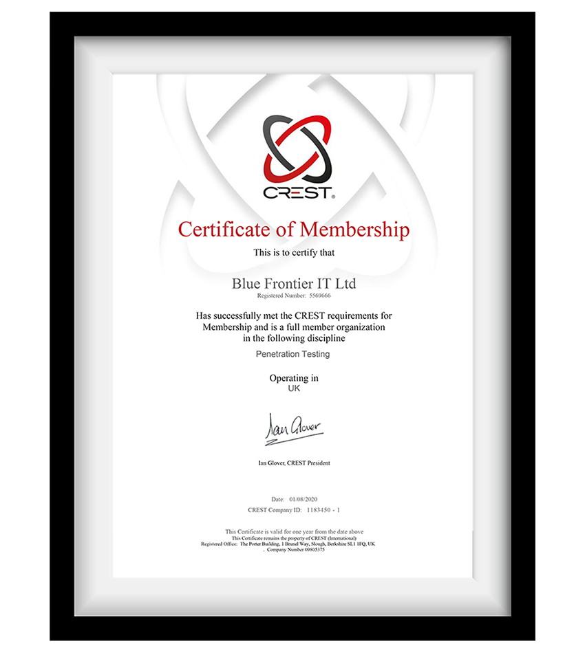 Freebook Global Technologies CREST Certificate