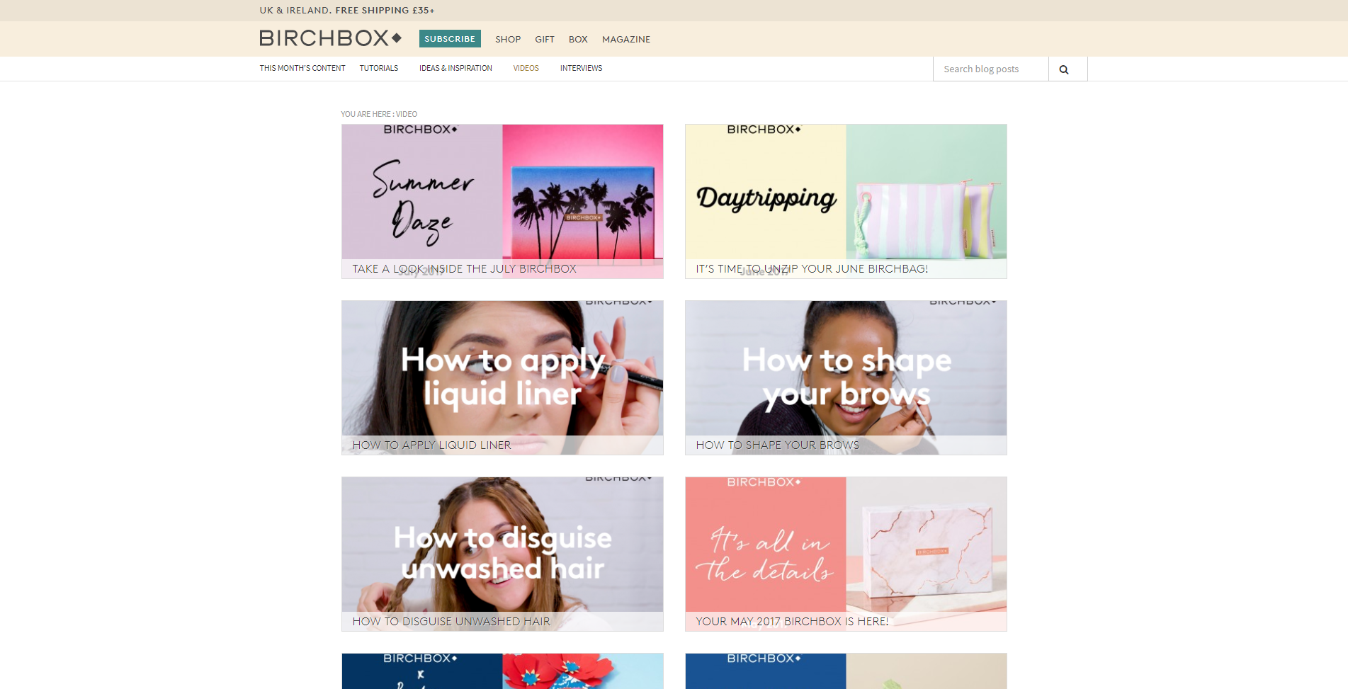 Birchbox Screenshot