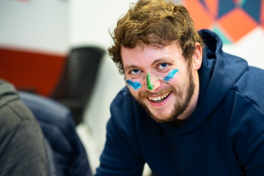 Joe with Glitter for Children in Need