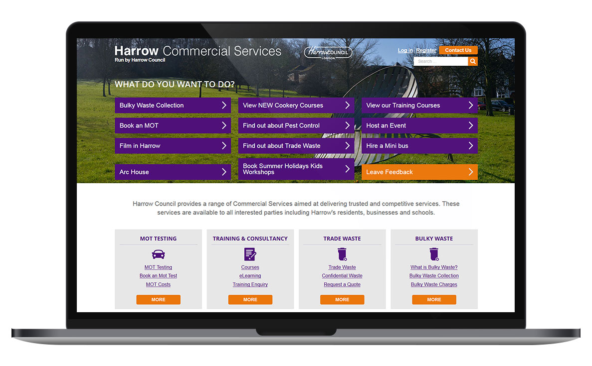 Harrow Commercial Services Website