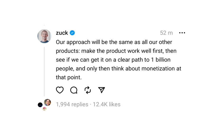 understanding threads mark zuckerberg quote